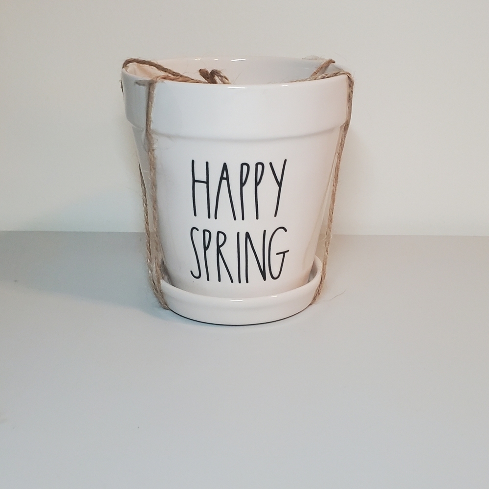 New Rae Dunn Happy Spring Planter - Picture 1 of 9